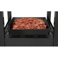 Gaskamin Ridera 6,5 KW Mit Panoramaglas Und Lava-Deko-Steinen -Hausheizung Geschäft 048126602964 CU01 090720 L