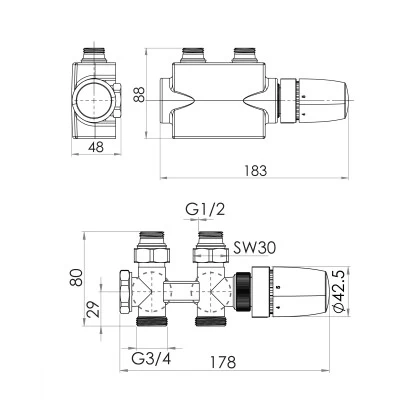 Schulte ExpressPlus Mittenanschlussgarnitur Mit Blende Weiß 2 Schulte ExpressPlus Mittenanschlussgarnitur Mit Blende Weiß – Bild 2