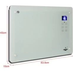 El Fuego Glaskonvektor 1500 W Weiß -Hausheizung Geschäft 109953 2240 12