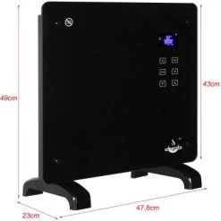 El Fuego Glaskonvektor 1000 W Schwarz 18 El Fuego Glaskonvektor 1000 W Schwarz -Hausheizung Geschäft 109955 2240 4