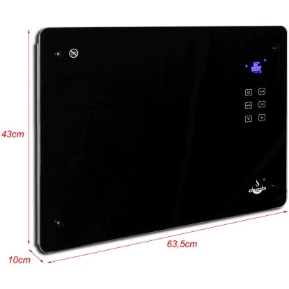 El Fuego Glaskonvektor 1500 W Schwarz 12 El Fuego Glaskonvektor 1500 W Schwarz – Bild 12