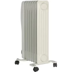 El Fuego Mobiler Elektro-Ölradiator 7 Rippen Weiß -Hausheizung Geschäft 109963 2240 10