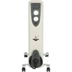 El Fuego Mobiler Elektro-Ölradiator 7 Rippen Weiß -Hausheizung Geschäft 109963 2240 3