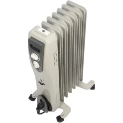 El Fuego Mobiler Elektro-Ölradiator 7 Rippen Weiß -Hausheizung Geschäft 109963 2240 6