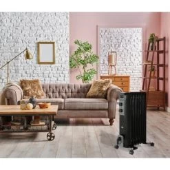 El Fuego Mobiler Elektro-Ölradiator 7 Rippen Schwarz -Hausheizung Geschäft 109966 2240 10