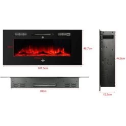 El Fuego Elektrokamin Bern 100 LED-Ambientelicht 900 - 1800 W -Hausheizung Geschäft 1139021 2240 AY6391 4