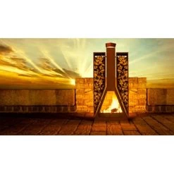 Ferrum Art Design Kaminofen Twin 1-0518 Rostbraun -Hausheizung Geschäft 1182757 3464 Kaminofen 5