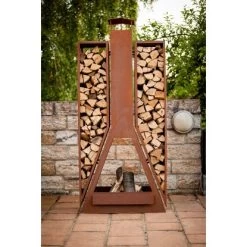 Ferrum Art Design Kaminofen Twin 1-0518 Rostbraun -Hausheizung Geschäft 1182757 3464 Kaminofen 6