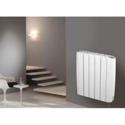 Ximax Elektrischer Heizkörper Pan Oval Aluminium 58x72 Cm 1500 Watt Weiß