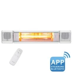 VASNER Appino BEATZZ Bluetooth Infrarot-Heizstrahler Mit Musik Box 2000 W Weiß