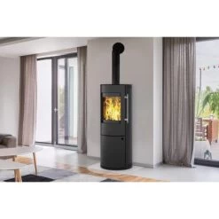 Kleining Kaminofen Lugano Schwarz Lackiert 6 KW EEK: A+ -Hausheizung Geschäft 1 1099 1008 LuganoMilieu 3