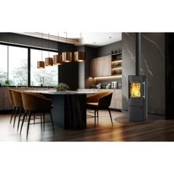 Kleining Kaminofen Neapel Schwarz Lackiert 6 KW EEK: A+ -Hausheizung Geschäft 2 1099 1007 NeapelMilieu 2