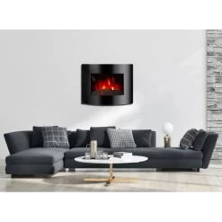 EL Fuego Elektrowandkamin Aarau Oval Schwarz 1,8 KW 26 EL Fuego Elektrowandkamin Aarau Oval Schwarz 1,8 KW -Hausheizung Geschäft 2 2240 AY0628 Milieufoto 1