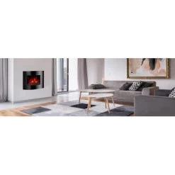 EL Fuego Elektrowandkamin Aarau Oval Schwarz 1,8 KW 27 EL Fuego Elektrowandkamin Aarau Oval Schwarz 1,8 KW -Hausheizung Geschäft 2 2240 AY0628 Milieufoto 2
