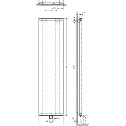 Schulte Design-Heizkörper New York HxB 180,6 X 45,6 Cm 771 W 3 Schulte Design-Heizkörper New York HxB 180,6 X 45,6 Cm 771 W – Bild 3