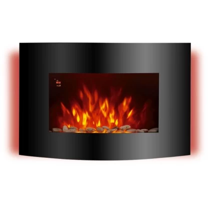 EL Fuego Elektrokamin Zürich Schwarz LED-Beleuchtung Dimmbar 2 KW 3 EL Fuego Elektrokamin Zürich Schwarz LED-Beleuchtung Dimmbar 2 KW – Bild 3