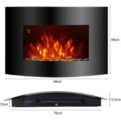 EL Fuego Elektrokamin Zürich Schwarz LED-Beleuchtung Dimmbar 2 KW 16 EL Fuego Elektrokamin Zürich Schwarz LED-Beleuchtung Dimmbar 2 KW -Hausheizung Geschäft 3793734 2240 AY0619 3