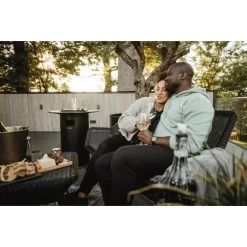 Enders Gas-Terrassenfeuer Nova Ø 36 Cm X 88 Cm Schwarz -Hausheizung Geschäft 4000591006906 3795 A 03