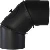 Kaminoflam Bogenknie 90° Senotherm Mit Tür Ø 120 Mm Schwarz