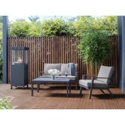 Gaskamin Ridera 6,5 KW Mit Panoramaglas Und Lava-Deko-Steinen -Hausheizung Geschäft 4048126602964 AB02 070820