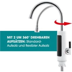 Easymaxx Warm Und Kaltwasserarmatur Mit Integriertem Durchlauferhitzer 3600 W -Hausheizung Geschäft 4052926017378 4257 15 AI