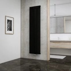 Schulte Design-Heizkoerper Lyon Mit 1094 W Leistung In Pearl-Schwarz, 1800x462mm