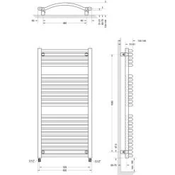 Schulte Design-Heizkörper Olympia Anschluss Unten 121,5 Cm X 60 Cm Alpinweiß -Hausheizung Geschäft 4060991043062 2053 6