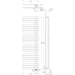 Schulte Badheizkörper Breda Steckerfertig + Heizstab 5 R Alpinweiß 169 X 50 Cm