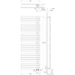 Schulte Badheizkörper Breda Steckerfertig + Heizstab 5 L Alpinweiß 169 X 60 Cm
