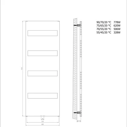 Schulte Badheizkörper Turin Steckerfertig Heizstab 5 L Alpinweiß 170,3 X 60,5 Cm 2 Schulte Badheizkörper Turin Steckerfertig Heizstab 5 L Alpinweiß 170,3 X 60,5 Cm – Bild 2