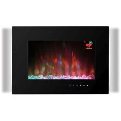 El Fuego Elektrokamin Aarau II Schwarz 900/2000 W -Hausheizung Geschäft 4250373262819 2240 S 18