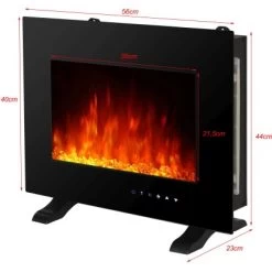 El Fuego Elektrokamin Aarau II Schwarz 900/2000 W -Hausheizung Geschäft 4250373262819 2240 S 3