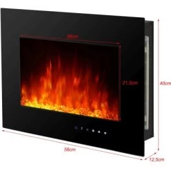 El Fuego Elektrokamin Aarau II Schwarz 900/2000 W -Hausheizung Geschäft 4250373262819 2240 S 8