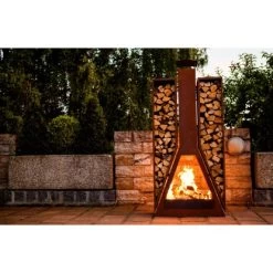 Ferrum Art Design Kaminofen Twin 1-0518 Rostbraun -Hausheizung Geschäft 4251119715187 3464 1 1