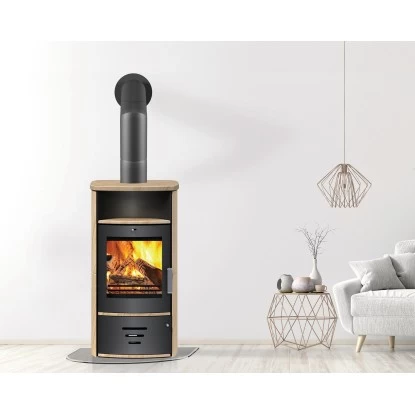 Kaminofen Modena 2.0 Sandstein Schwarz 6 KW Mit Automatik EEK:A 3 Kaminofen Modena 2.0 Sandstein Schwarz 6 KW Mit Automatik EEK:A – Bild 3