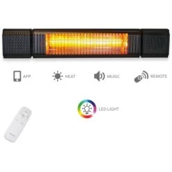 VASNER Appino BEATZZ Bluetooth Infrarot-Heizstrahler Mit Musik Box 2000 W Schwar -Hausheizung Geschäft 432033 4832 03