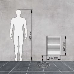 Schulte Design-Heizkörper Turbo I Mit Mittenanschluss 307 W Alpinweiß -Hausheizung Geschäft 4403432 2053 3