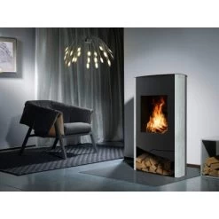 Wamsler Kaminofen N-Line Schwarz Mit Naturstein-Verkleidung 5 KW EEK: A+ -Hausheizung Geschäft 4660114 4432 Kaminofen 2