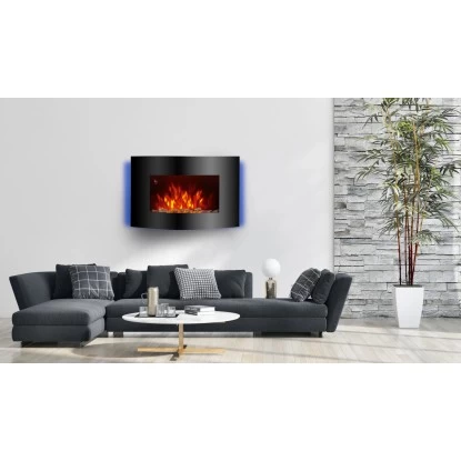 EL Fuego Elektrokamin Zürich Schwarz LED-Beleuchtung Dimmbar 2 KW 12 EL Fuego Elektrokamin Zürich Schwarz LED-Beleuchtung Dimmbar 2 KW – Bild 12