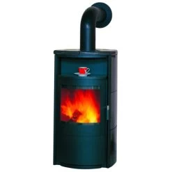 Hark Dauerbrand-Kaminofen Taifun Meteorschwarz Kacheln 8 KW Automatik EEK: A+ -Hausheizung Geschäft 50 1921 Hark Taifun Meteor