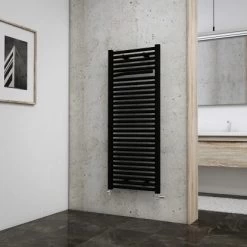 Schulte Design-Heizkörper Miami Mit Anschluss Von Unten 754 W Pearl Schwarz