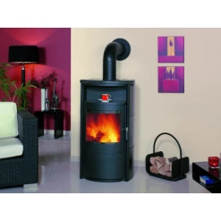 Hark Dauerbrand-Kaminofen Taifun Meteorschwarz Kacheln 8 KW Automatik EEK: A+ -Hausheizung Geschäft 6049506 picture 2