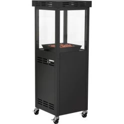 Gaskamin Ridera 6,5 KW Mit Panoramaglas Und Lava-Deko-Steinen