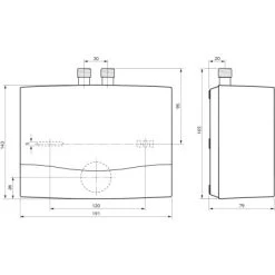 Vaillant Niederdruck Kleindurchlauferhitzer MiniVED H 3/3 N 3,5 KW Weiß -Hausheizung Geschäft 688243 4384 2