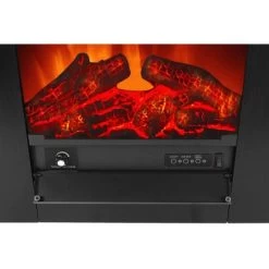 EL Fuego Elektrokamin Tessin Schwarz Mit Heizung Dimmbar 1,8 KW -Hausheizung Geschäft 6 2240 AY0627 Detailfoto 3