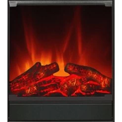 EL Fuego Elektrokamin Tessin Schwarz Mit Heizung Dimmbar 1,8 KW -Hausheizung Geschäft 6 2240 AY0627 Detailfoto 7