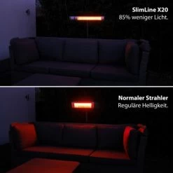 VASNER SlimLine X20 Infrarot-Heizstrahler 2000 Watt Mit Fernbedienung Schwarz -Hausheizung Geschäft 752916 4832 ECMVSLX20B 10