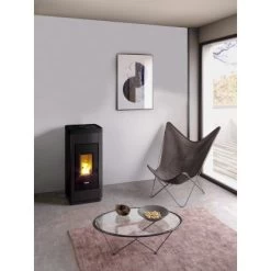 FreePoint Pelletofen Life 9 Stahl Schwarz 2,5 KW - 8,5 KW EEK: A+ -Hausheizung Geschäft 8053859014898 1009 AB 01