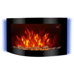 El Fuego Elektrokamin Davos (Zürich 2.0) Schwarz LED-Beleuchtung Dimmbar 2 KW -Hausheizung Geschäft 835888 2240 AY61911