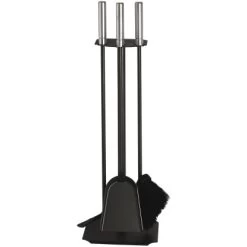 Lienbacher Kamingarnitur 3-teilig Schwarz Beschichtet